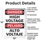Signmission High Voltage Bilingual Danger Sign, Aluminum, 10in W x 14in L, 2PK OS-2PACK-DS-A-1014-L-19389 - alternate 6